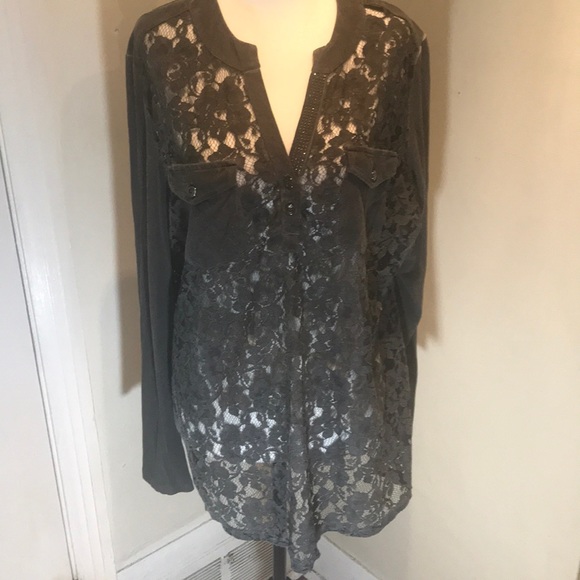 “MONARI” Grey Lace Ladies Top/Blouse. - Picture 2 of 16